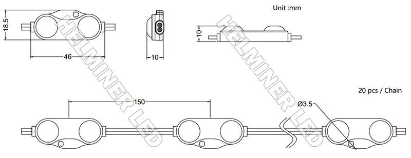    2LED Bat-wing Lens LED Module    