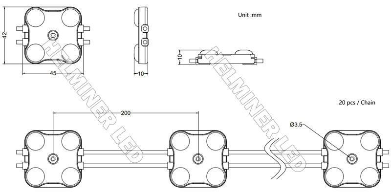   4LED Bat-wing Lens LED Module     