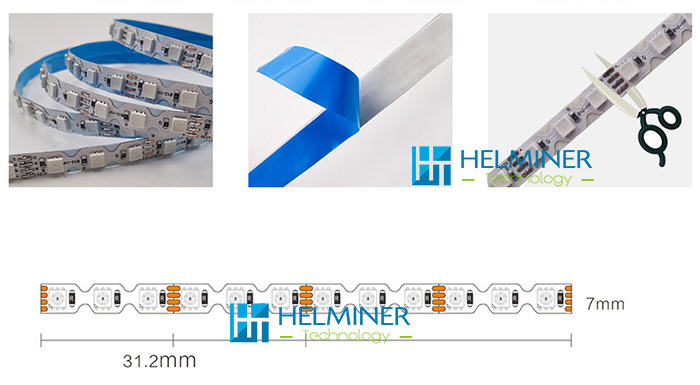  12v DC 96 LED/m  RGB S shape Bendable LED Strip 