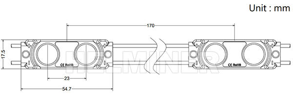     2 LED 12v 24v Prism LED modules   