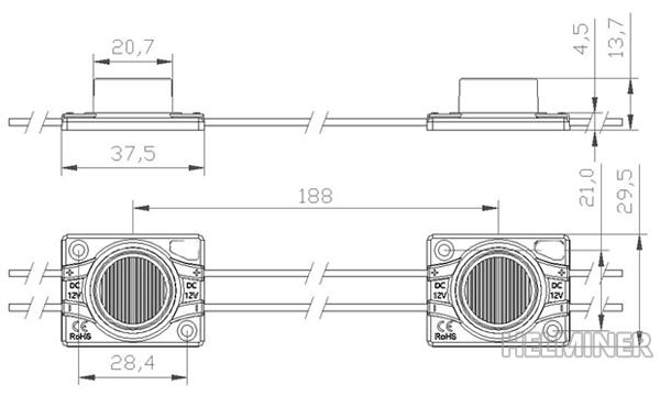  Modulo LED per insegna bifacciale , LED module for double sided box