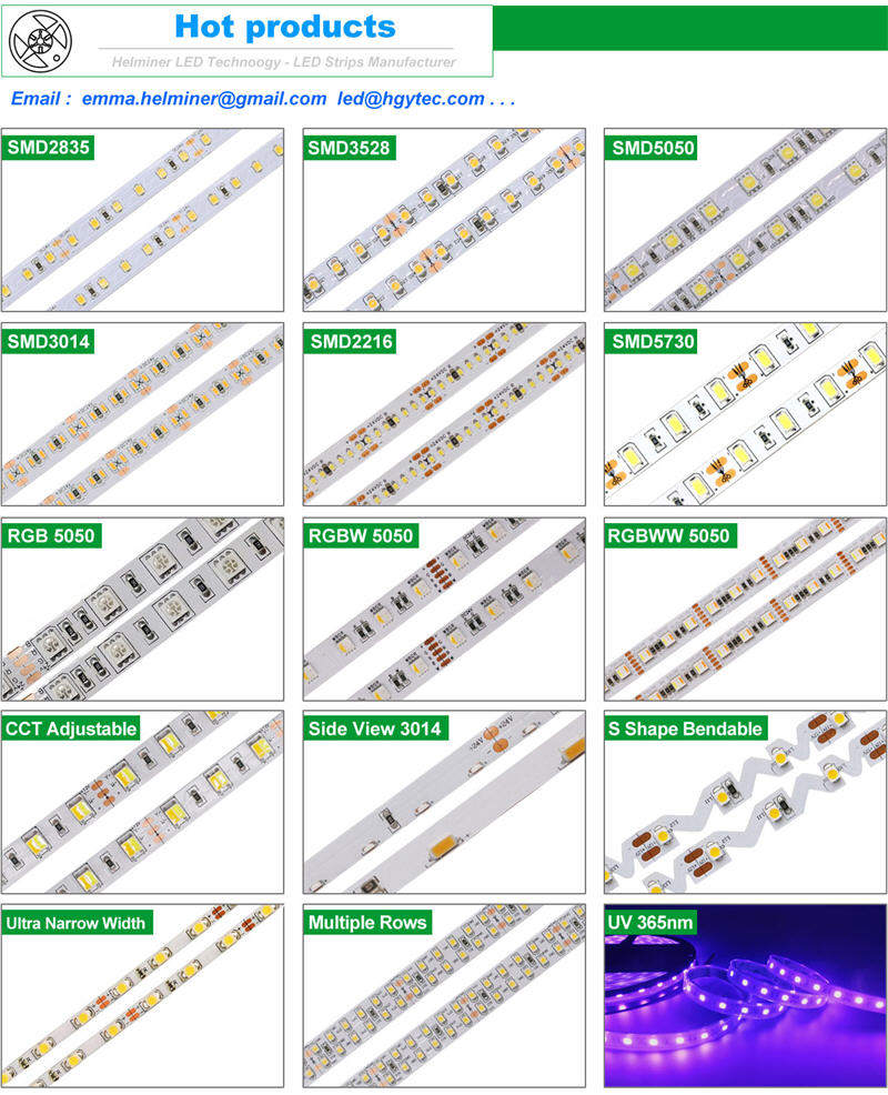   Einfarbige LED Streifen,RGB LED Streifen,RGBW LED Streifen,CCT LED Streifen  