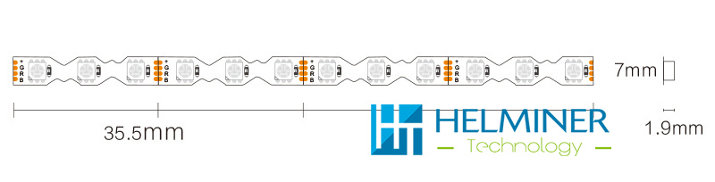  12v DC 84 LED/m  RGB S shape Bendable LED Strip 